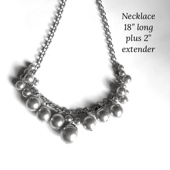 NWT Gray Pearl Necklace - Picture 4 of 12